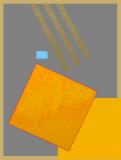 Berlin Drawing Orange Yellow Grey